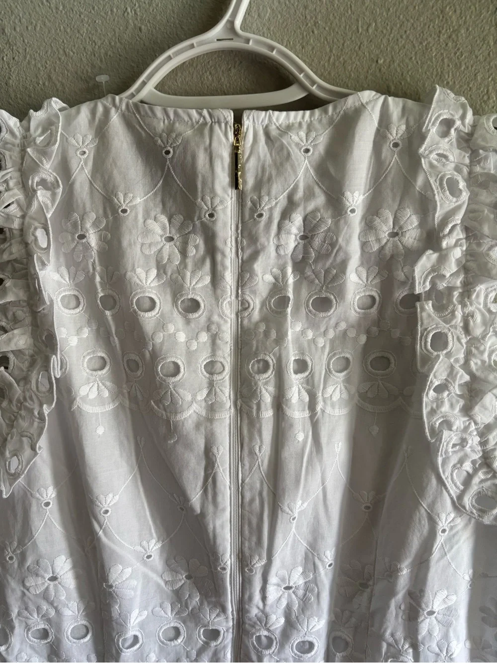 kate spade White Eyelet Sleeveless Midi Dress
